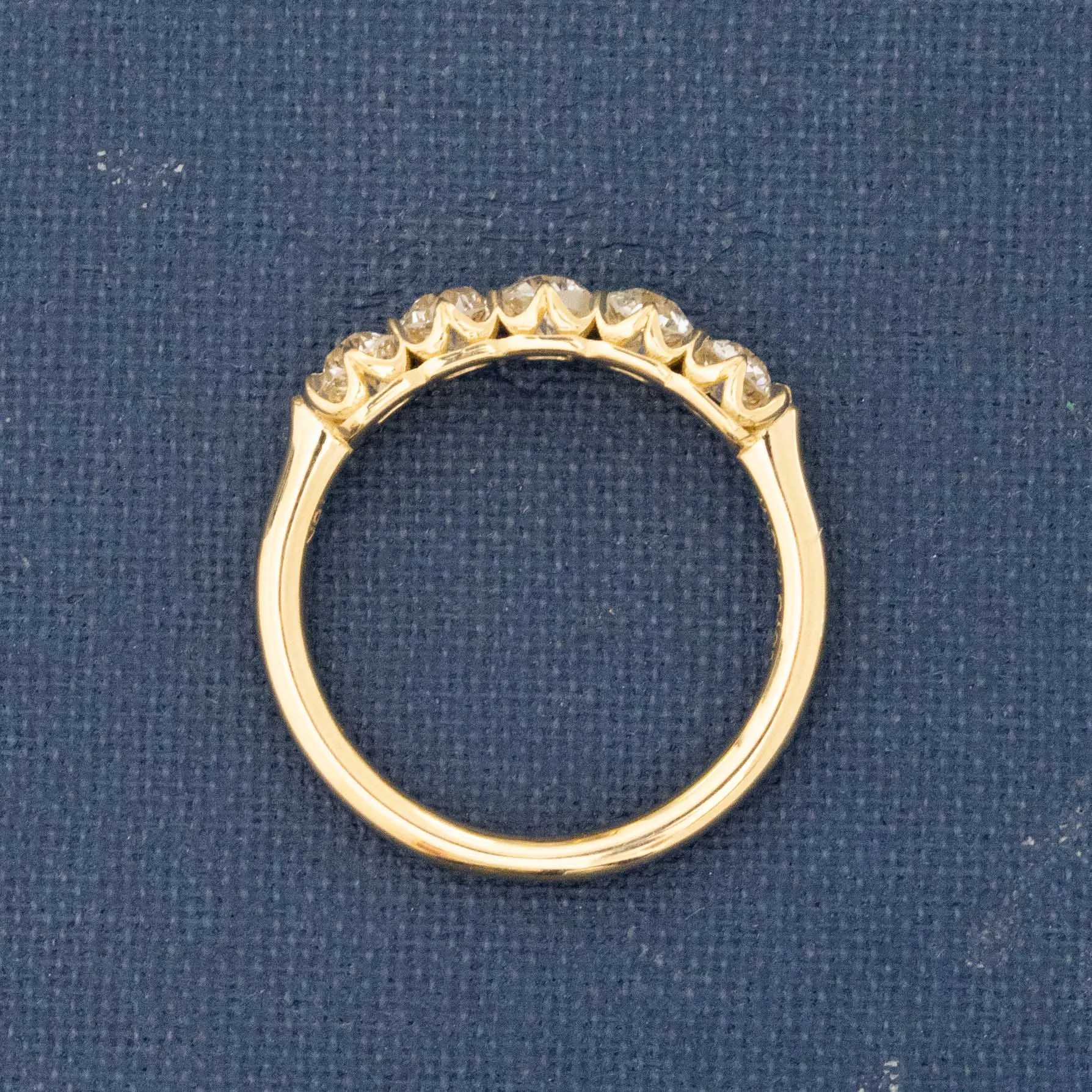 .71ctw Petite Old European Cut Diamond 5-Stone Band