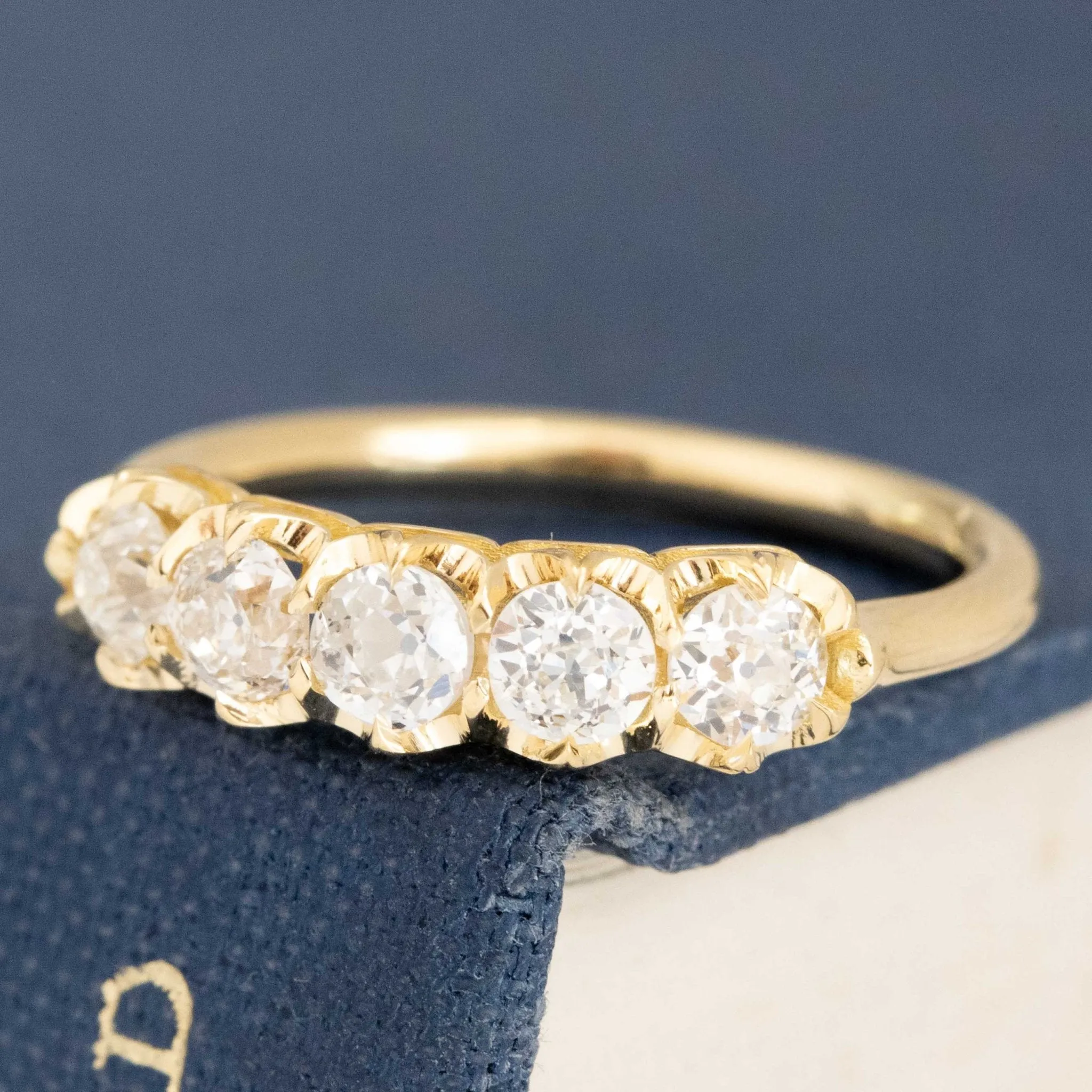 .71ctw Petite Old European Cut Diamond 5-Stone Band