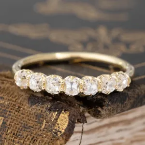 .79ctw Petite Old Mine Cut Diamond 7-Stone Band