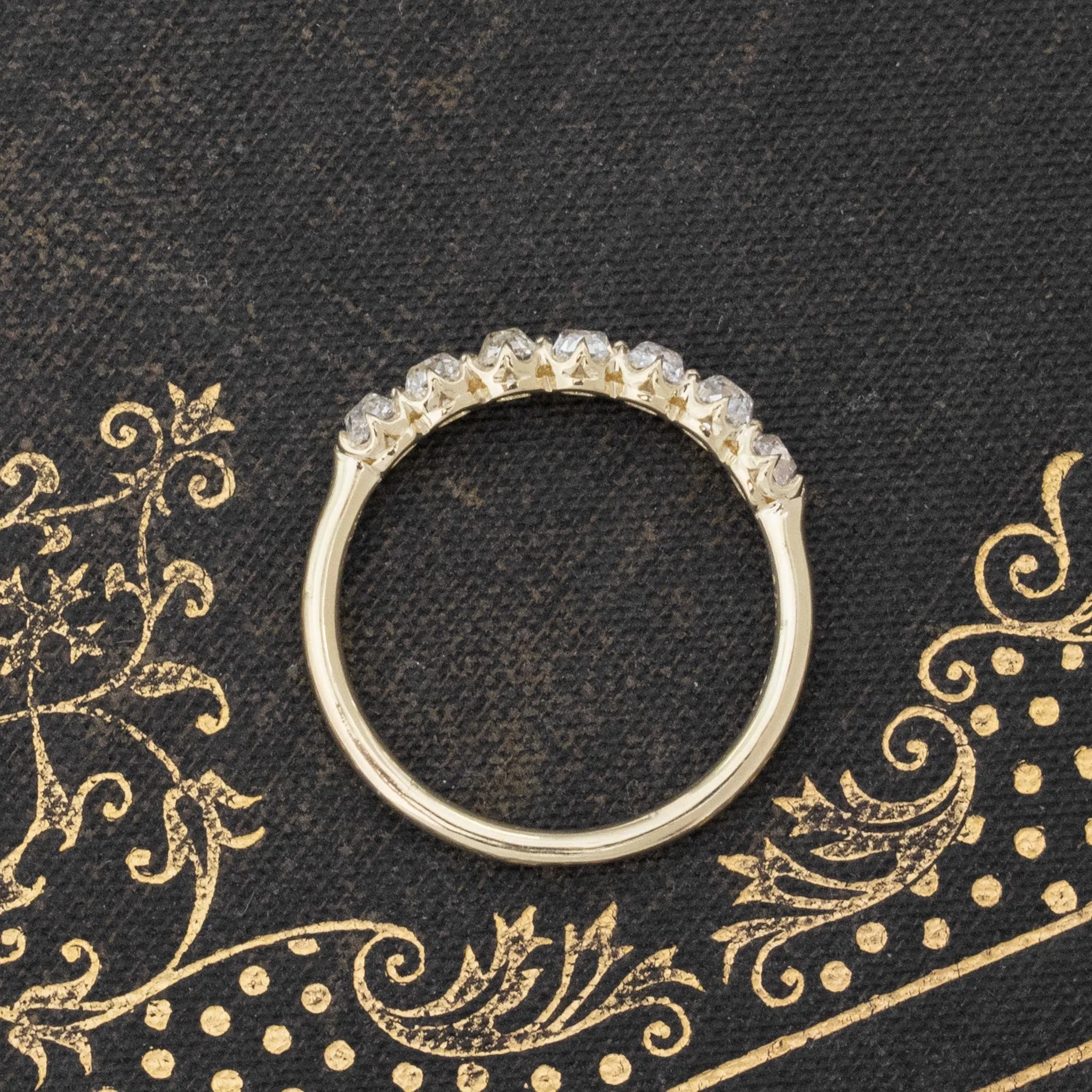 .79ctw Petite Old Mine Cut Diamond 7-Stone Band