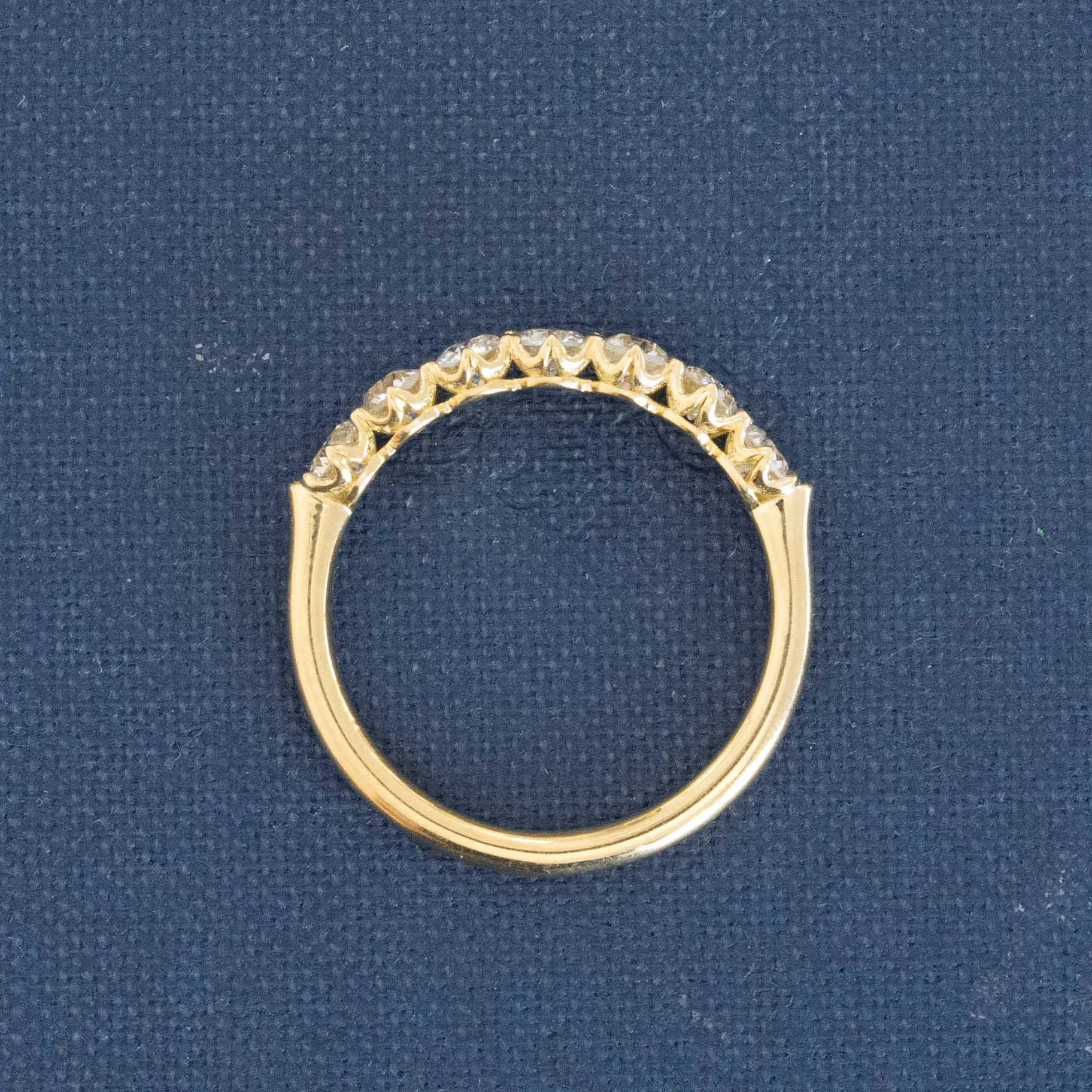 .81ctw Old European Cut Diamond Half-Hoop Band