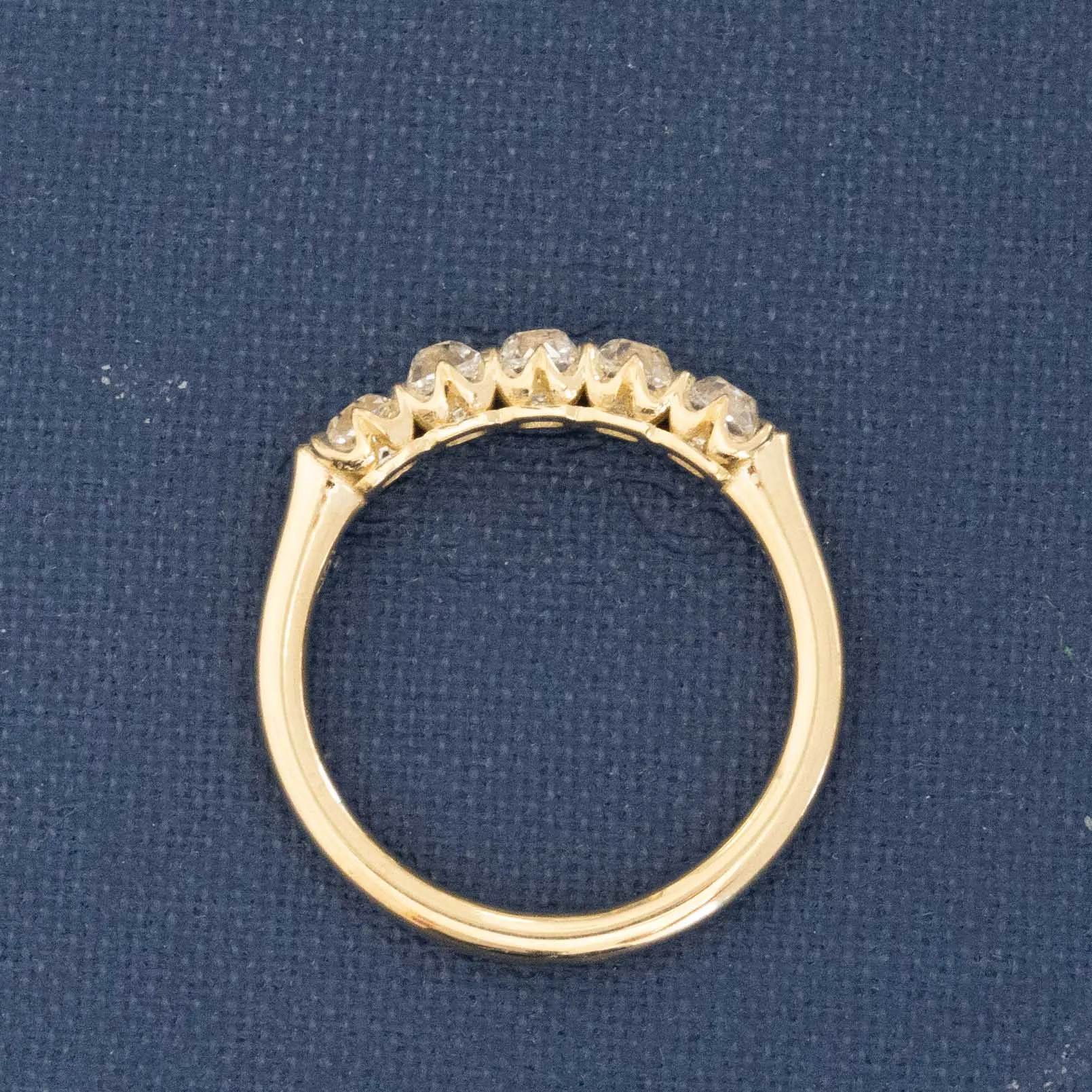 .82ctw Petite Old Mine Cut Diamond 5-Stone Band