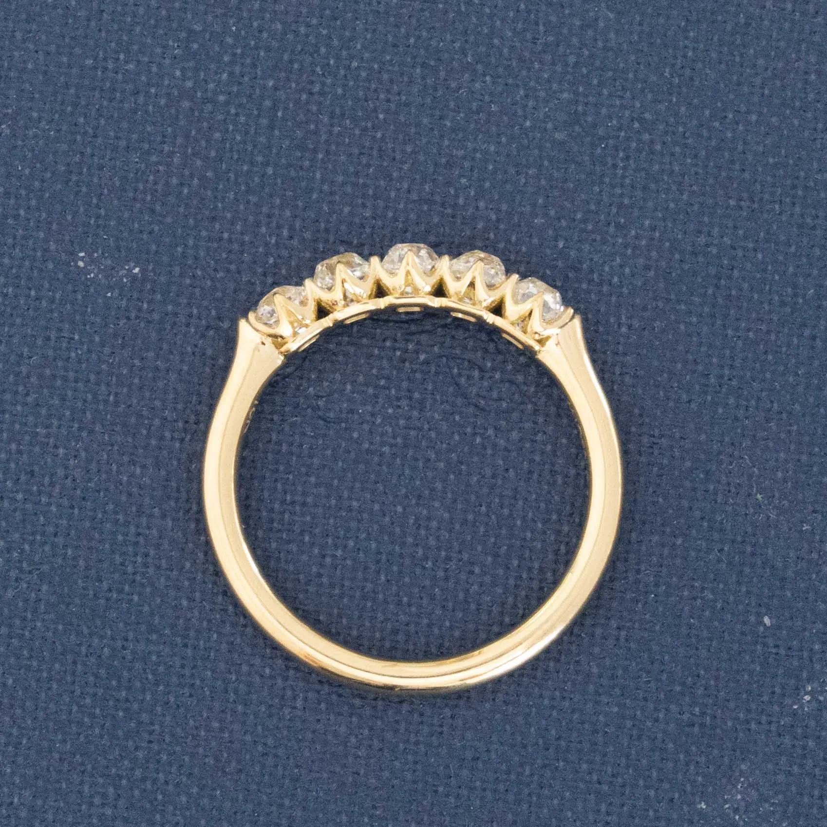 .83ctw Petite Old Mine Cut Diamond 5-Stone Band