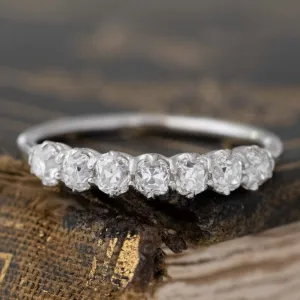 .83ctw Petite Old Mine Cut Diamond 7-Stone Band
