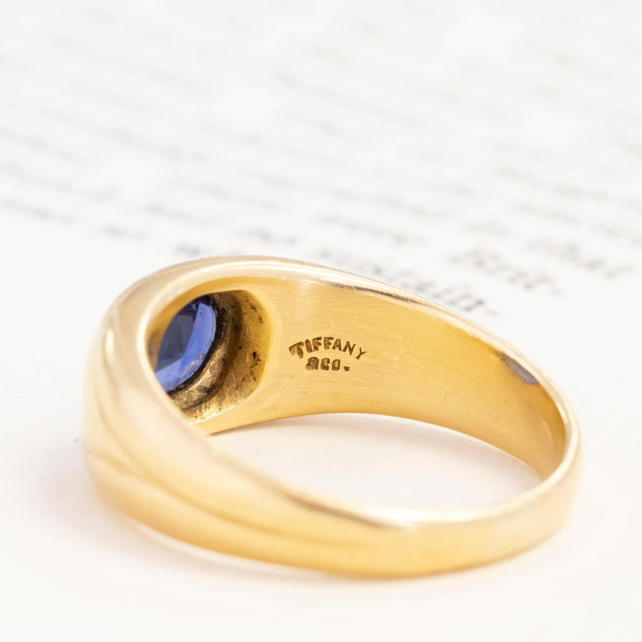 .85ct Vintage Oval Sapphire Dome Ring by Tiffany & Co.