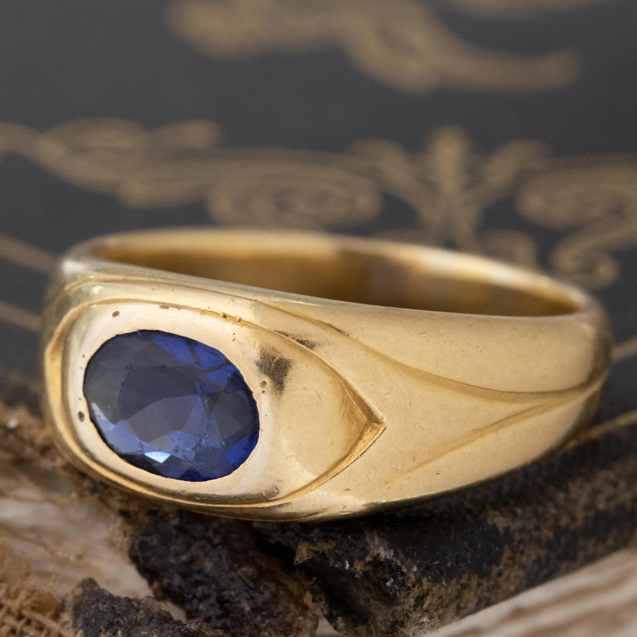 .85ct Vintage Oval Sapphire Dome Ring by Tiffany & Co.