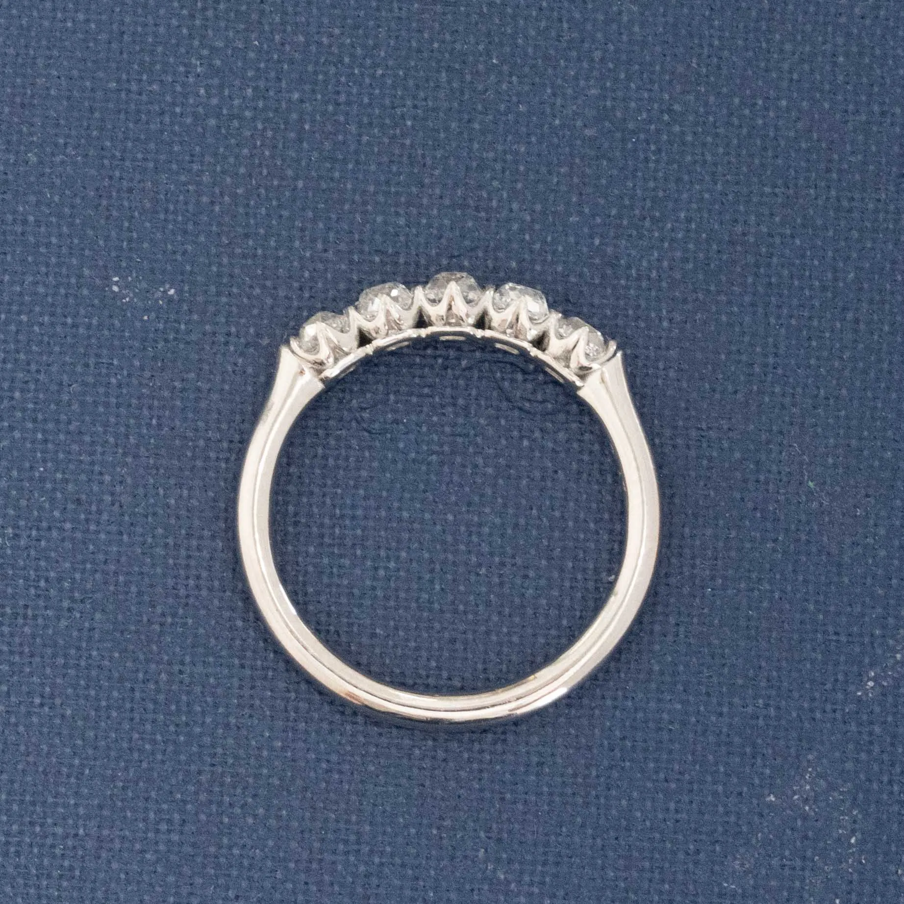 .85ctw Petite Old Mine Cut Diamond 5-Stone Band