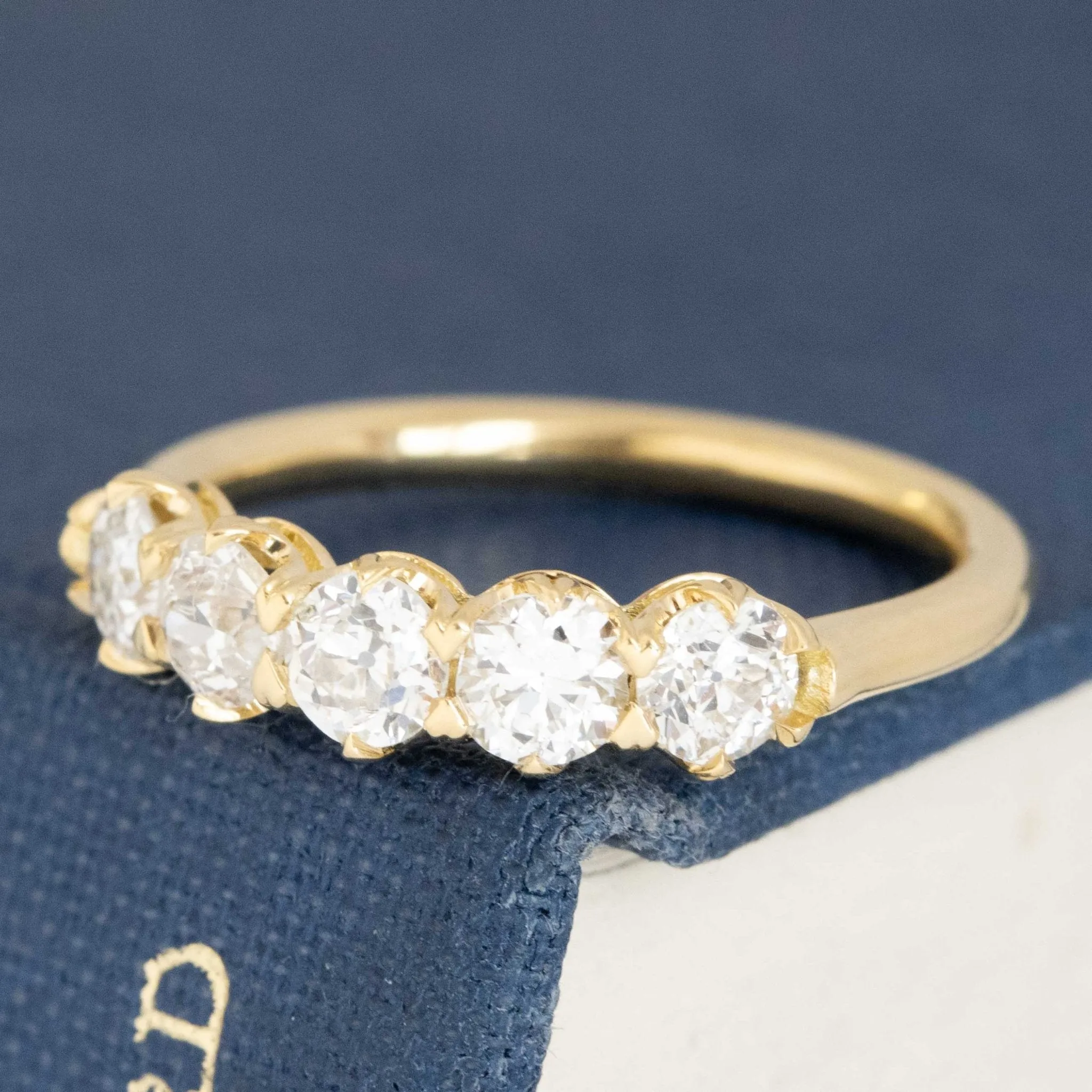 .86ctw Old European Cut Diamond 5-Stone Band