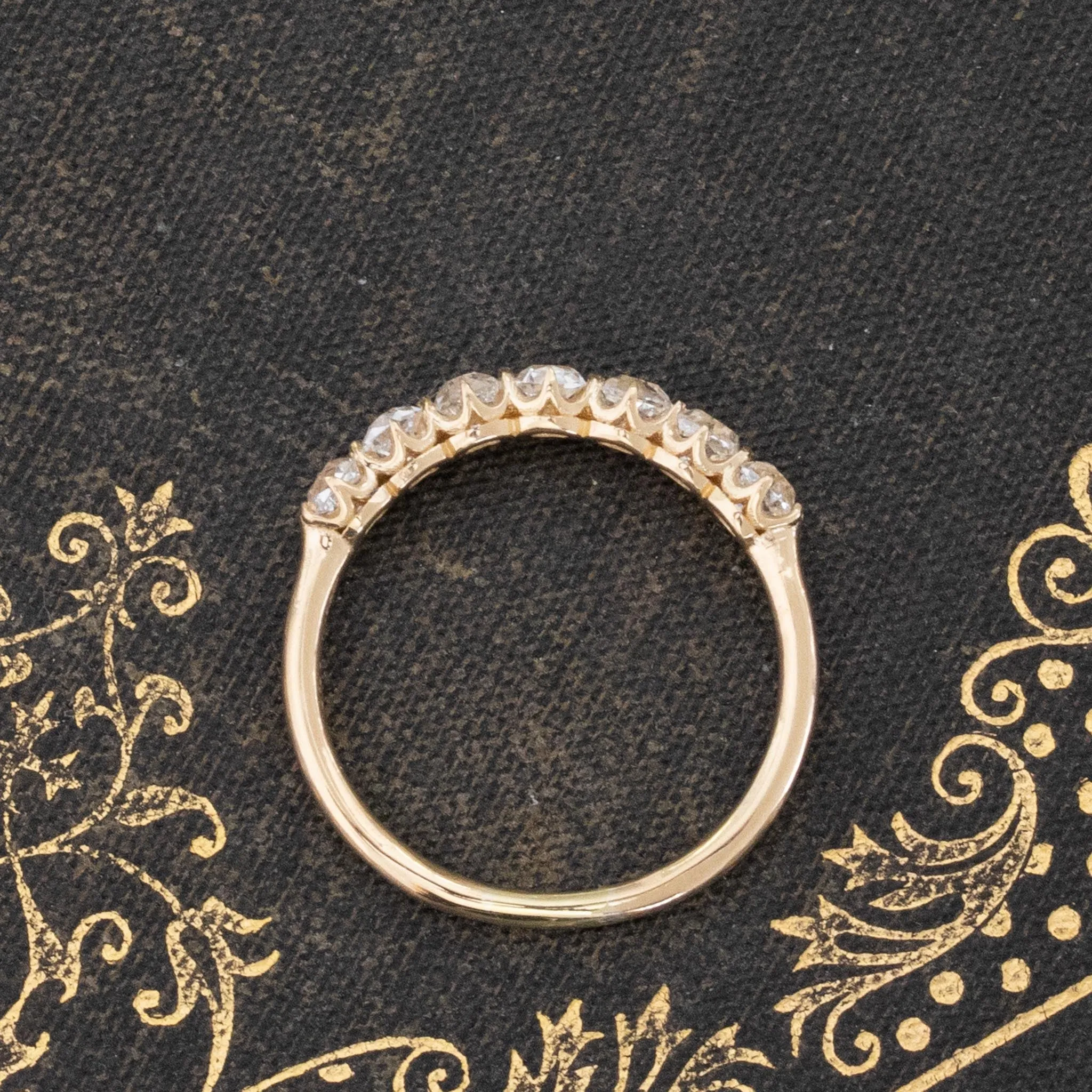 .86ctw Petite Old Mine Cut Diamond 7-Stone Band