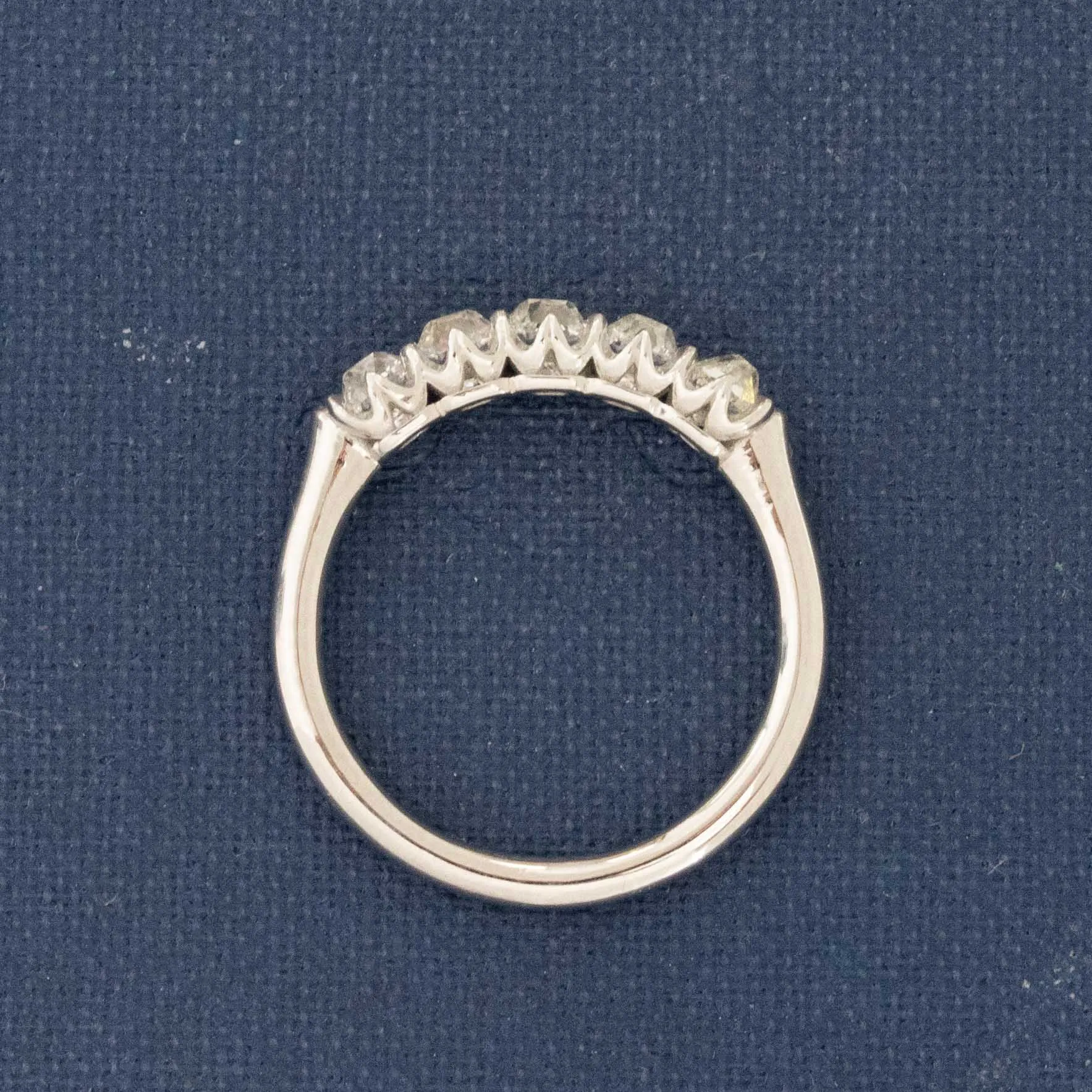 .94ctw Petite Old Mine Cut Diamond 5-Stone Band