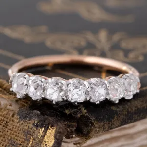 .96ctw Old Mine Cut Diamond 7-Stone Band