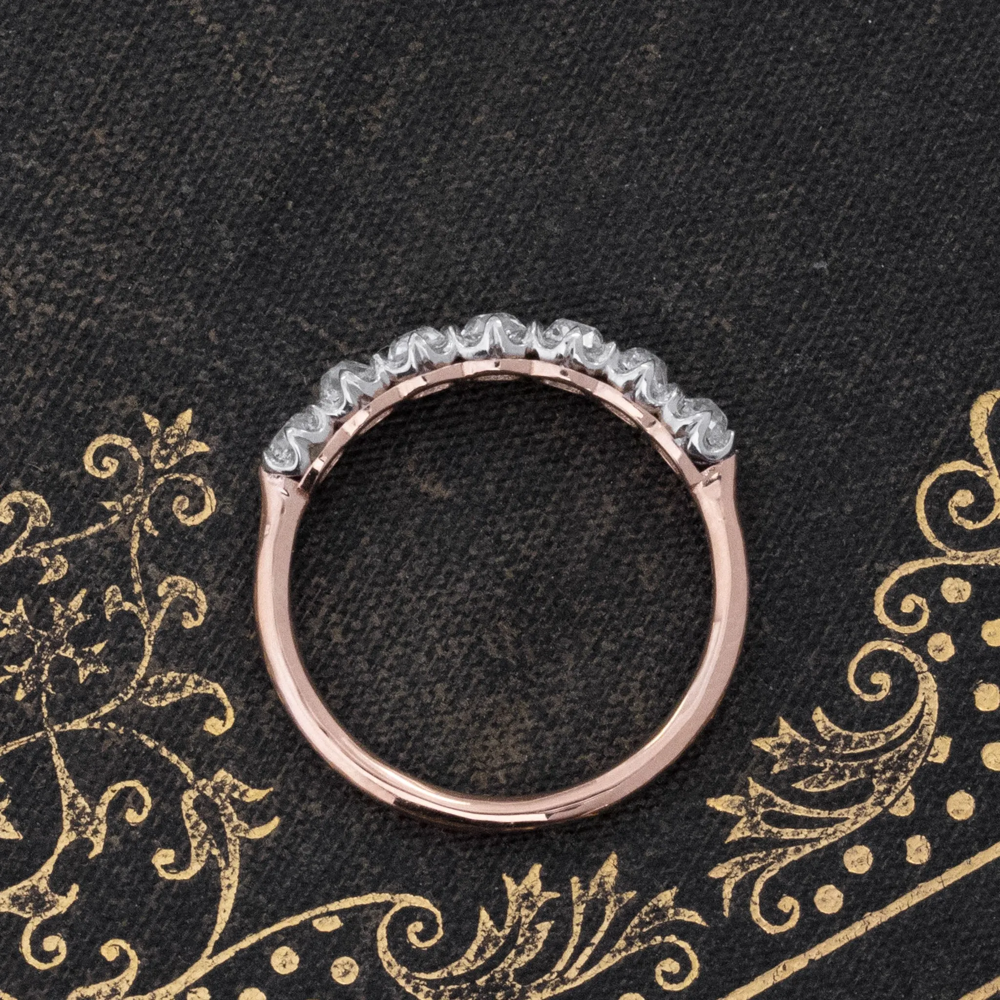 .96ctw Old Mine Cut Diamond 7-Stone Band