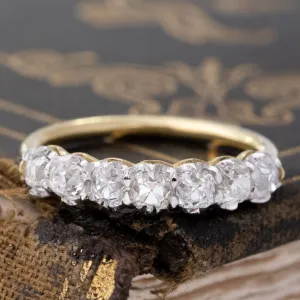 .98ctw Old Mine Cut Diamond 7-Stone Band