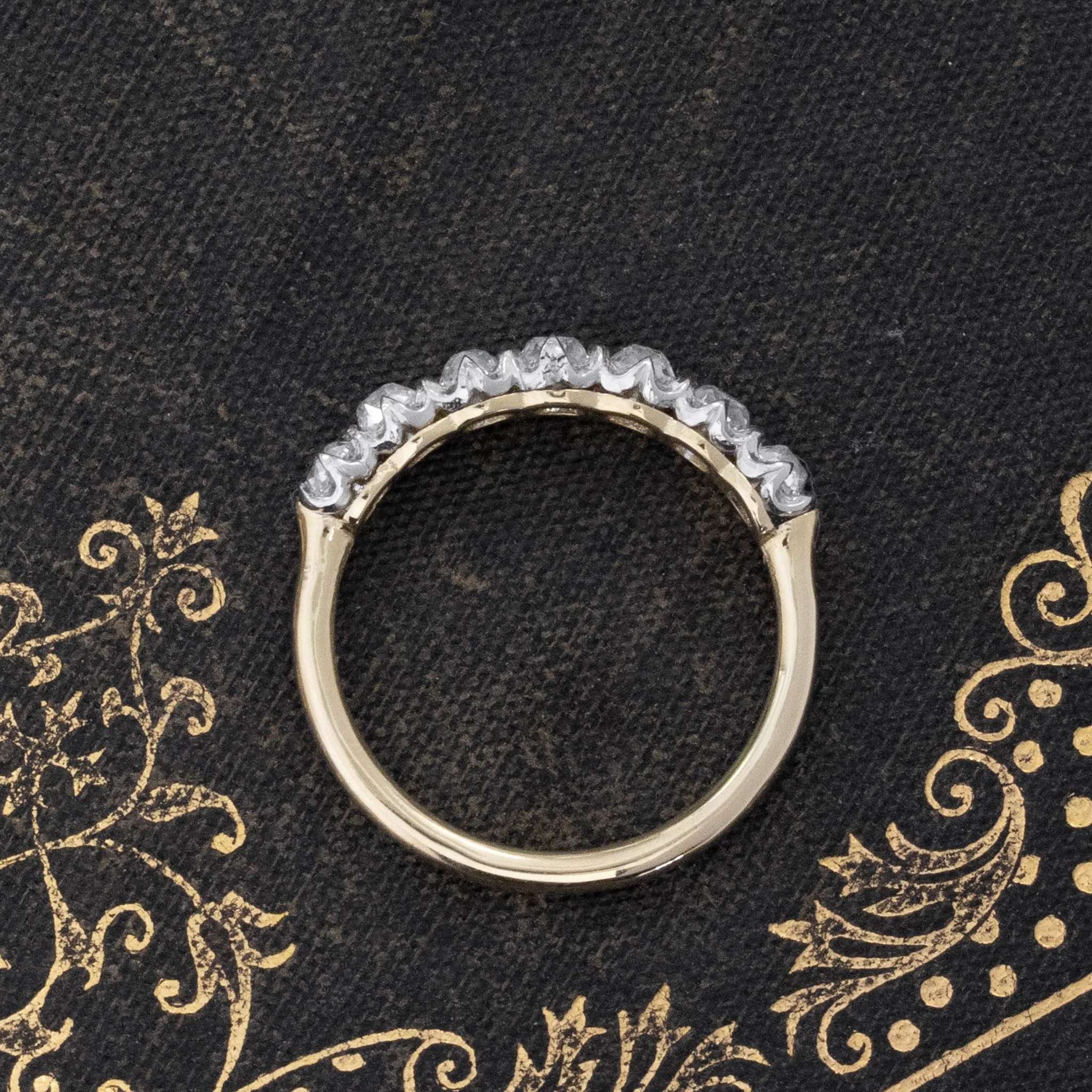 .98ctw Old Mine Cut Diamond 7-Stone Band