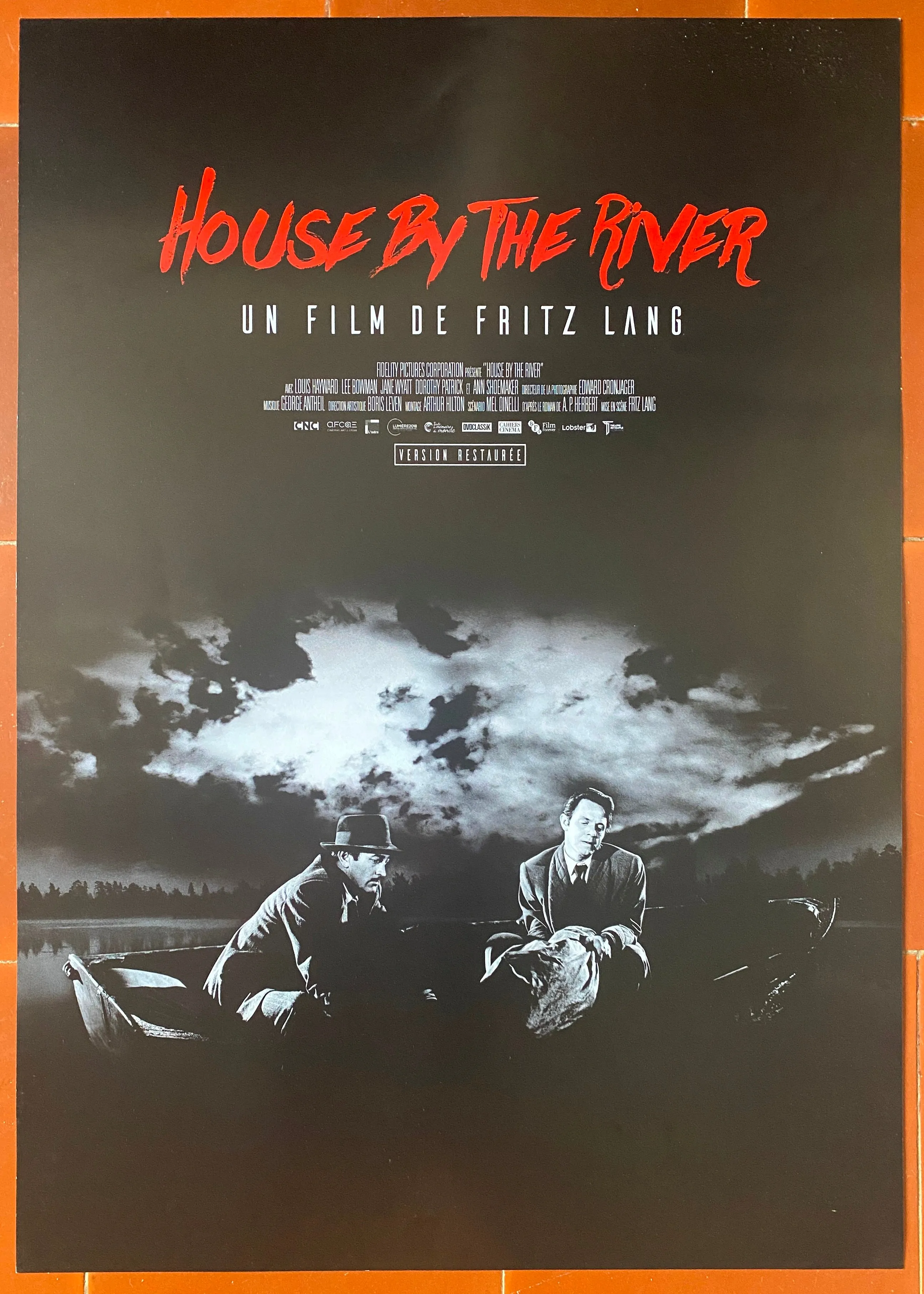 Affiche AU FIL DE L'EAU House by the River FRITZ LANG Louis Hayward R40x60cm