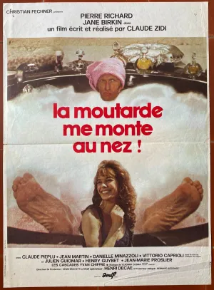 Affiche LA MOUTARDE ME MONTE AU NEZ Zidi JANE BIRKIN Pierre Richard 40x60cm
