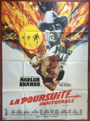 Affiche LA POURSUITE IMPITOYABLE The Chase MARLON BRANDO Jane Fonda 120x160cm