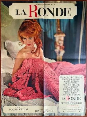 Affiche LA RONDE Roger Vadim JANE FONDA Anna Karina JEAN-CLAUDE BRIALY 60x80cm