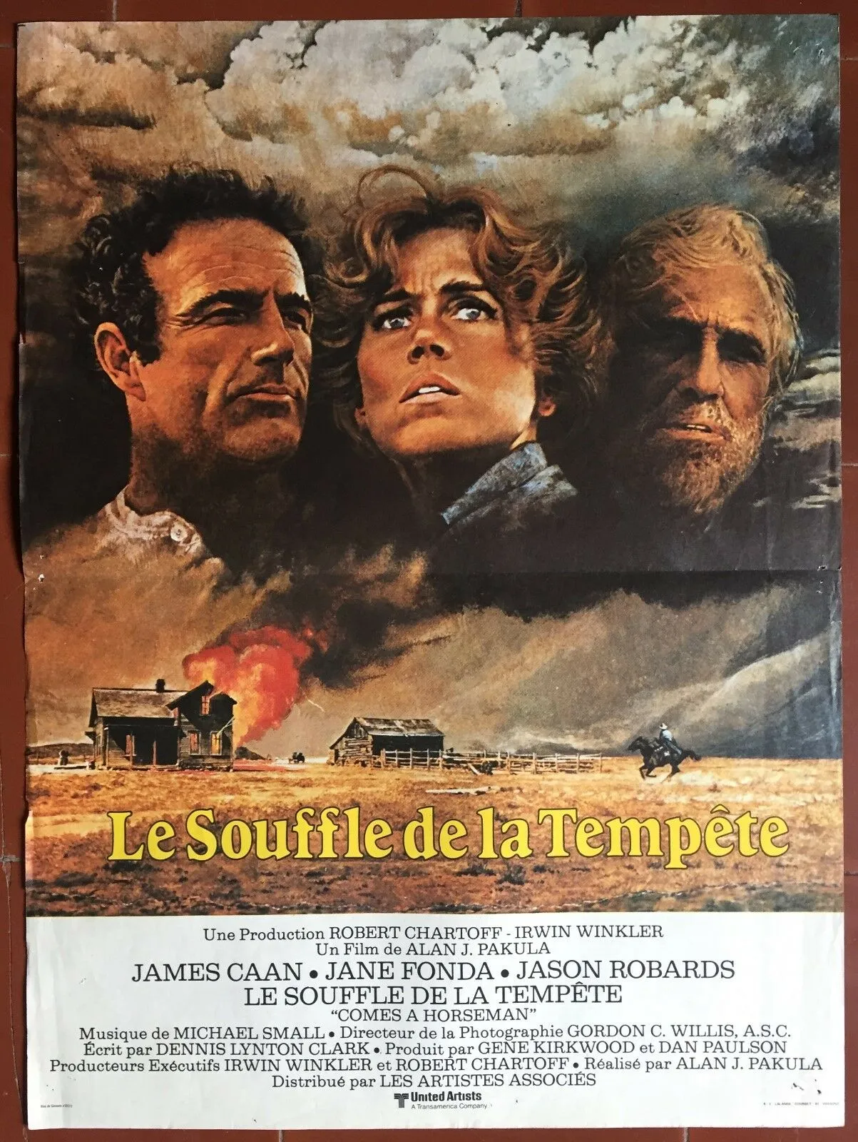 Affiche LA SOUFFLE DE LA TEMPETE Comes a horseman JAMES CAAN Jane Fonda 40x60cm*