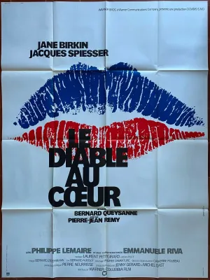 Affiche LE DIABLE AU COEUR Jacques Spiesser JANE BIRKIN 120x160cm