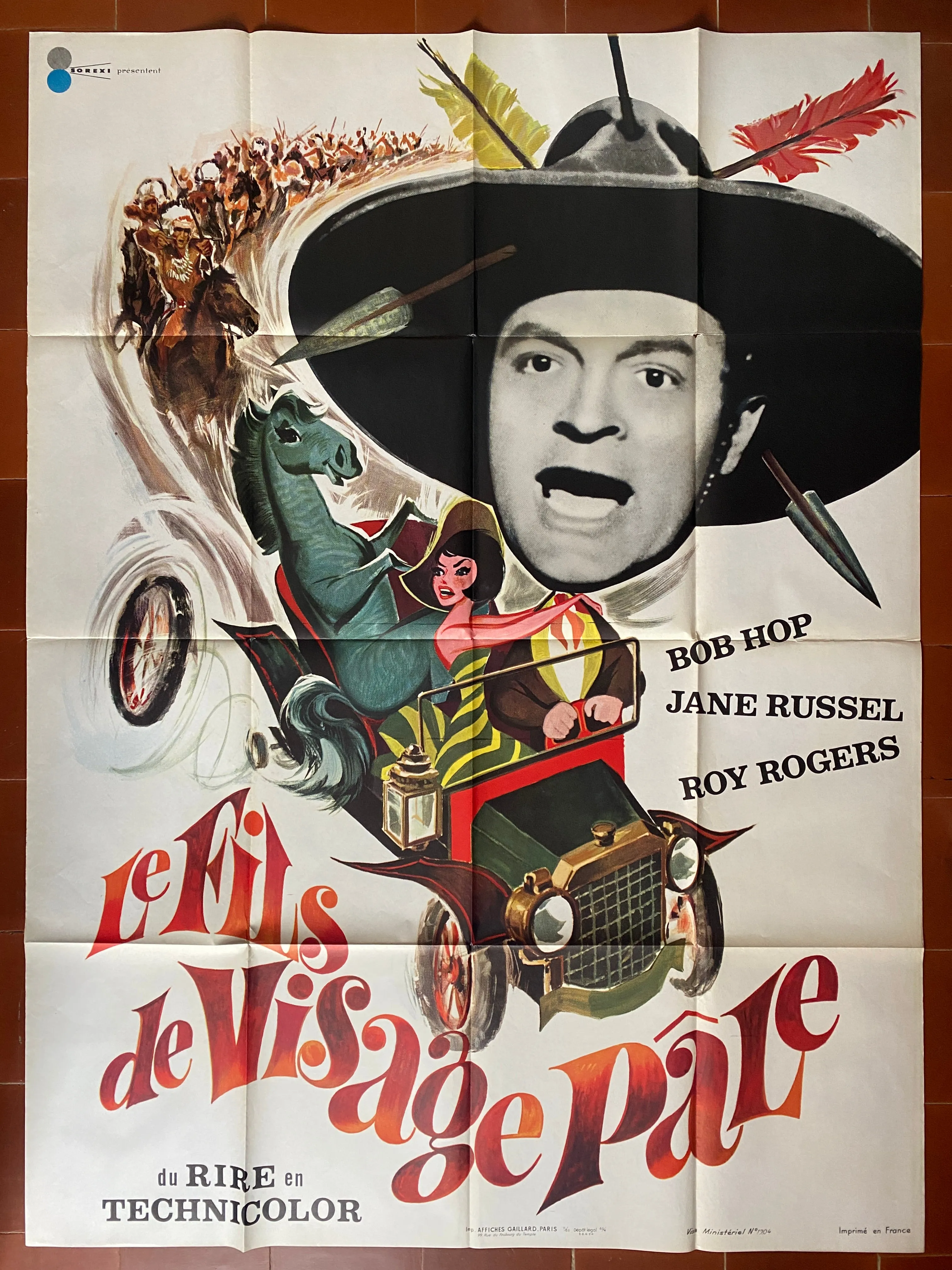 Affiche LE FILS DE VISAGE PALE Son of Paleface BOB HOPE Jane Russell 120x160cm