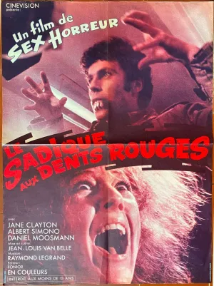 Affiche LE SADIQUE AUX DENTS ROUGES Jean-Louis Van Belle DANIEL MOOSMANN 60x80cm