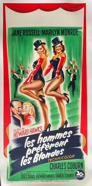 Affiche LES HOMMES PREFERENT LES BLONDES Gentlemen prefer MARILYN MONROE 1953