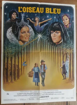 Affiche L'OISEAU BLEU George CUKOR Jane FONDA Ava GARDNER Elizabeth TAYLOR 60x80cm