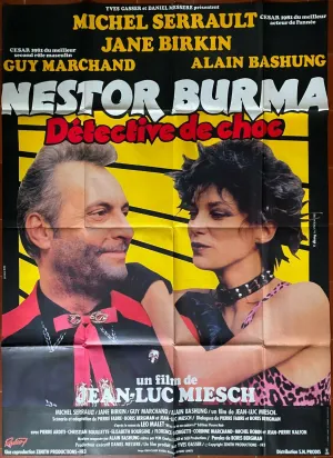 Affiche NESTOR BURMA DETECTIVE DE CHOC Michel Serrault JANE BIRKIN 120x160cm