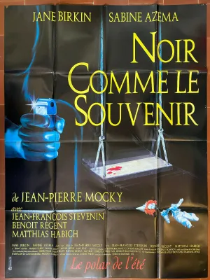 Affiche NOIR COMME LE SOUVENIR Jean Pierre MOCKY Jane BIRKIN S. AZEMA 120x160cm