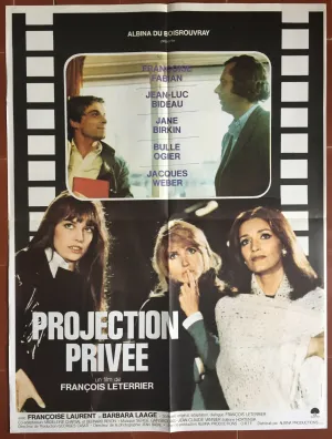 Affiche PROJECTION PRIVEE François Fabian JANE BIRKIN Jean-Luc Bideau 60x80cm *