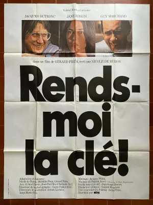 Affiche RENDS MOI LA CLEF Gerard PIRES Jane BIRKIN Jacques DUTRONC 120x160cm