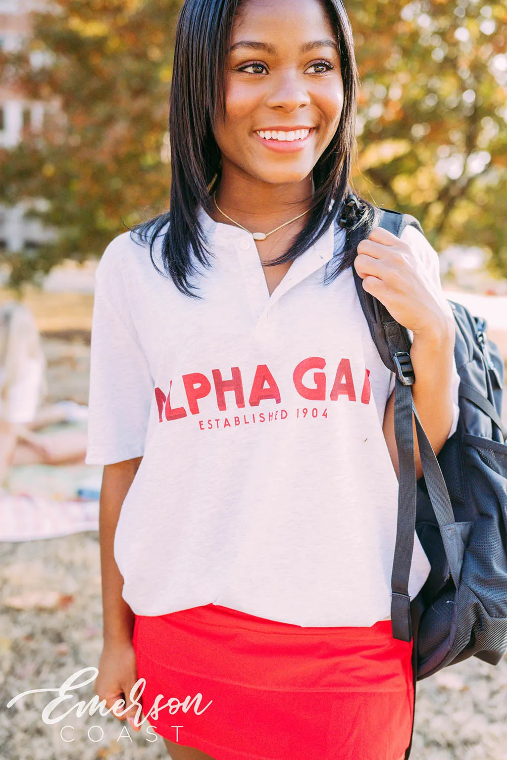 Alpha Gamma Delta PR Classic Henley Tee