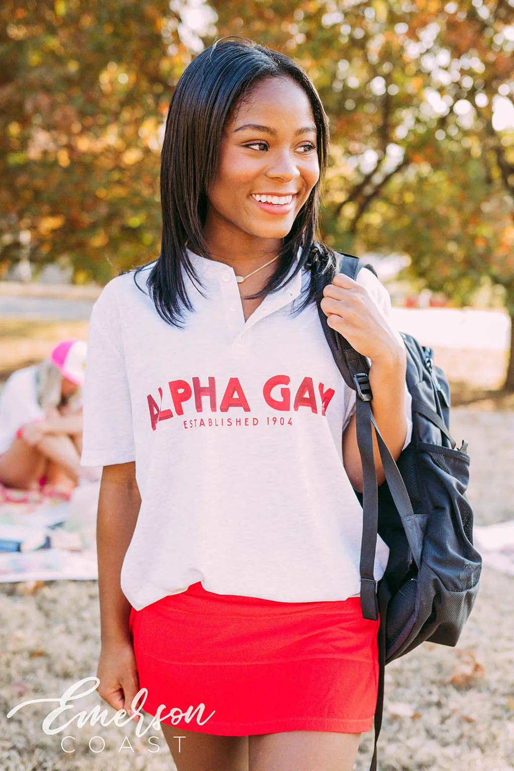 Alpha Gamma Delta PR Classic Henley Tee