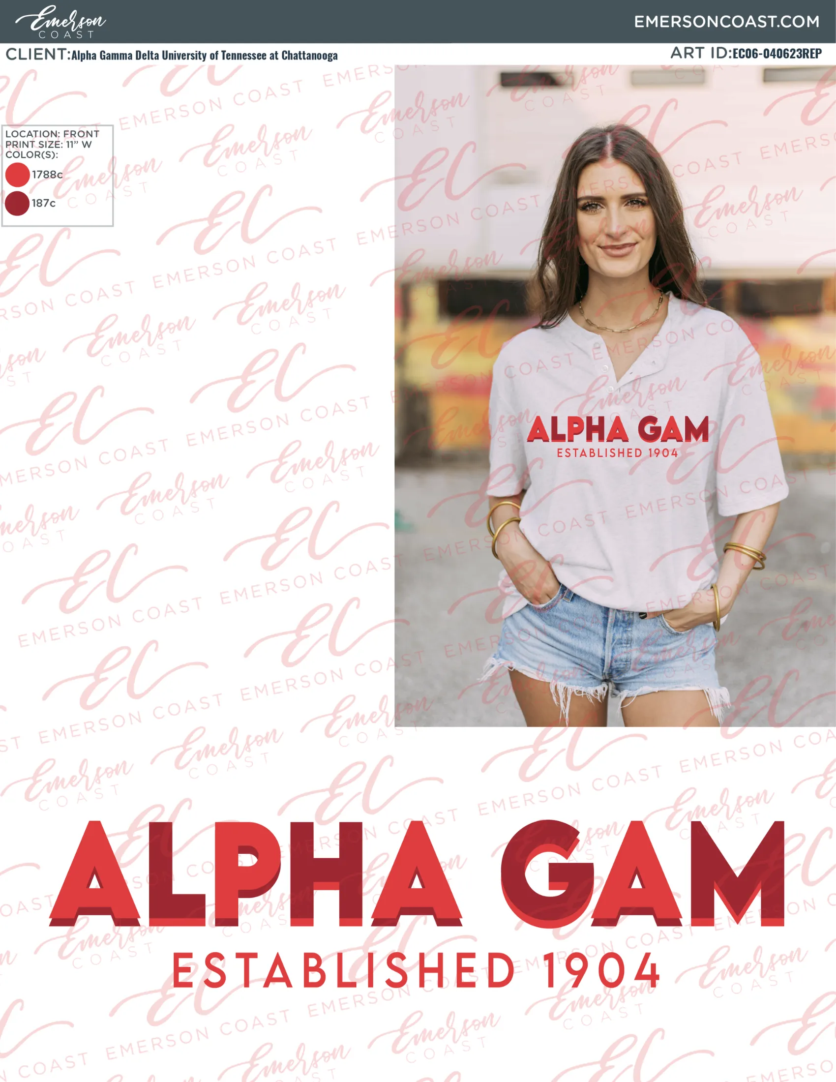 Alpha Gamma Delta PR Classic Henley Tee