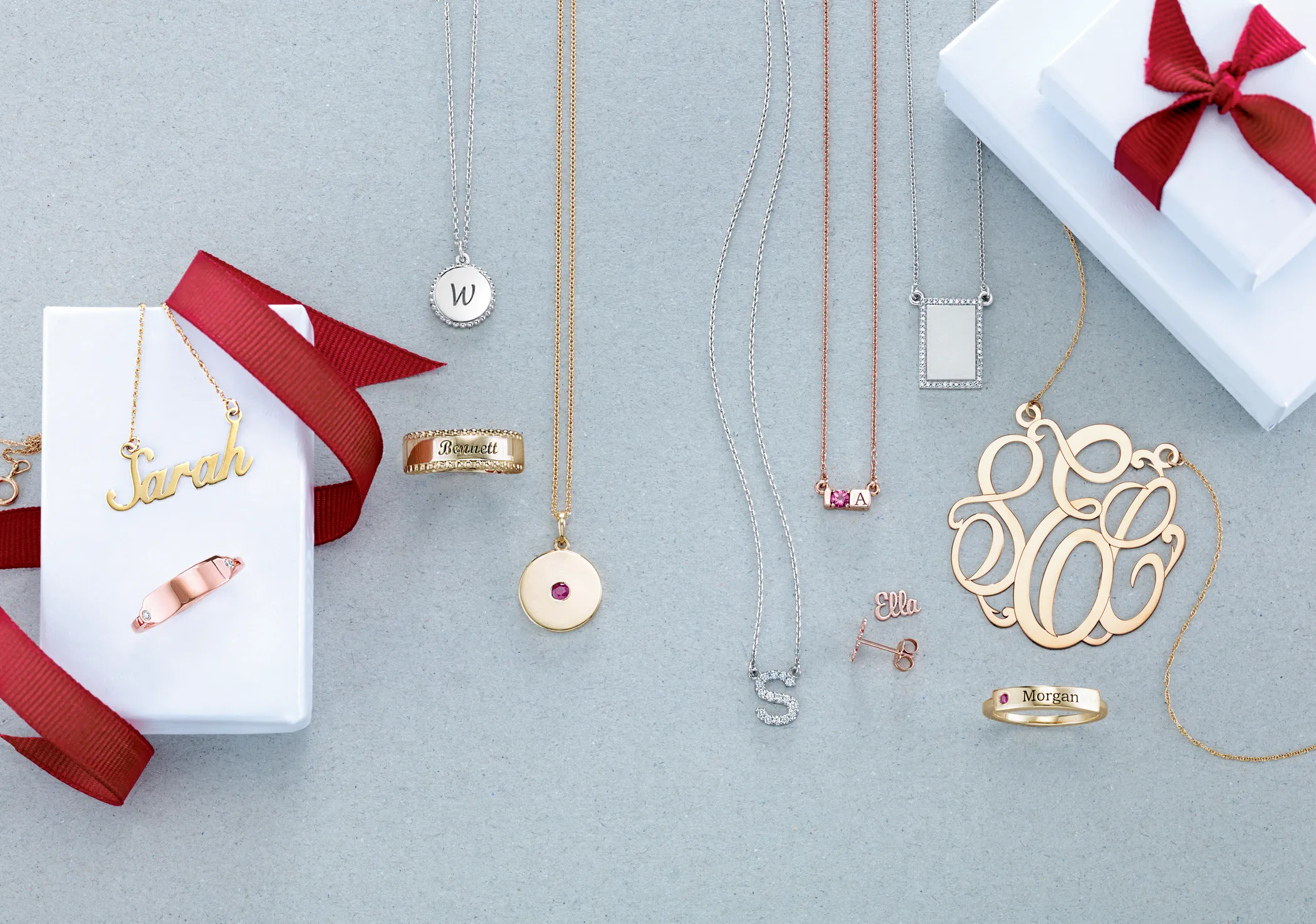 Alphabet diamond block necklace
