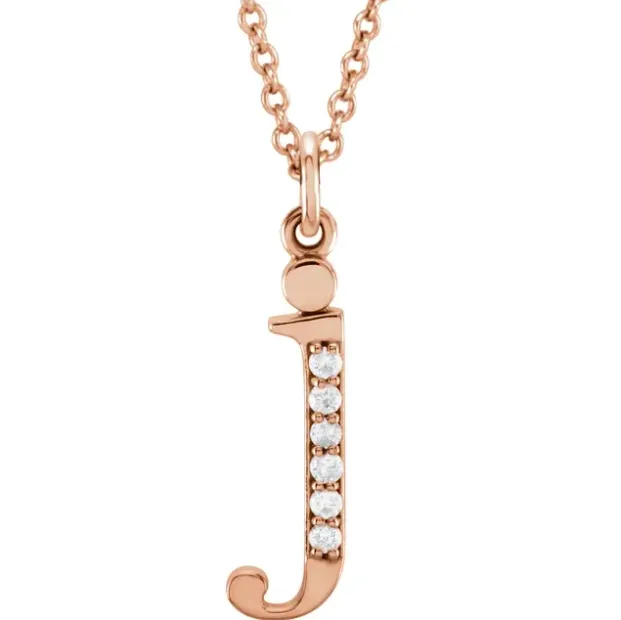 Alphabet Lowercase Diamond Letter Necklace