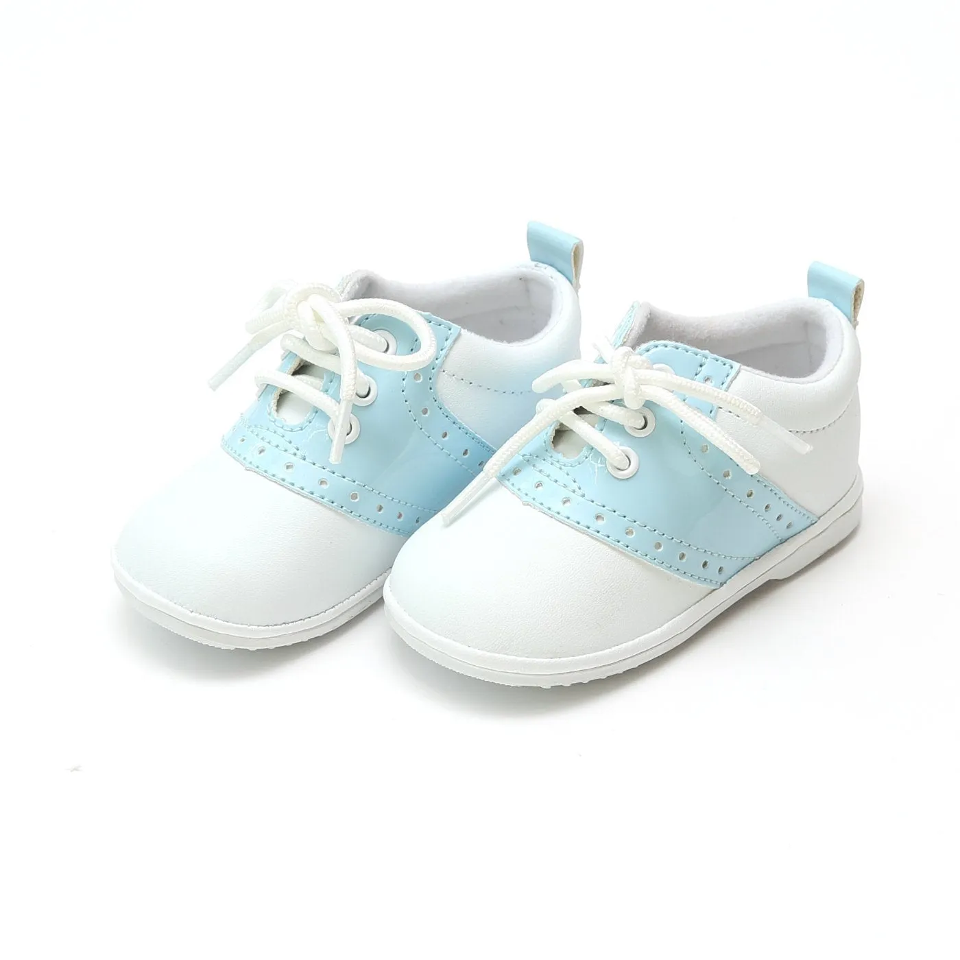 Angel Baby Austin Shoes - White with Sky Blue