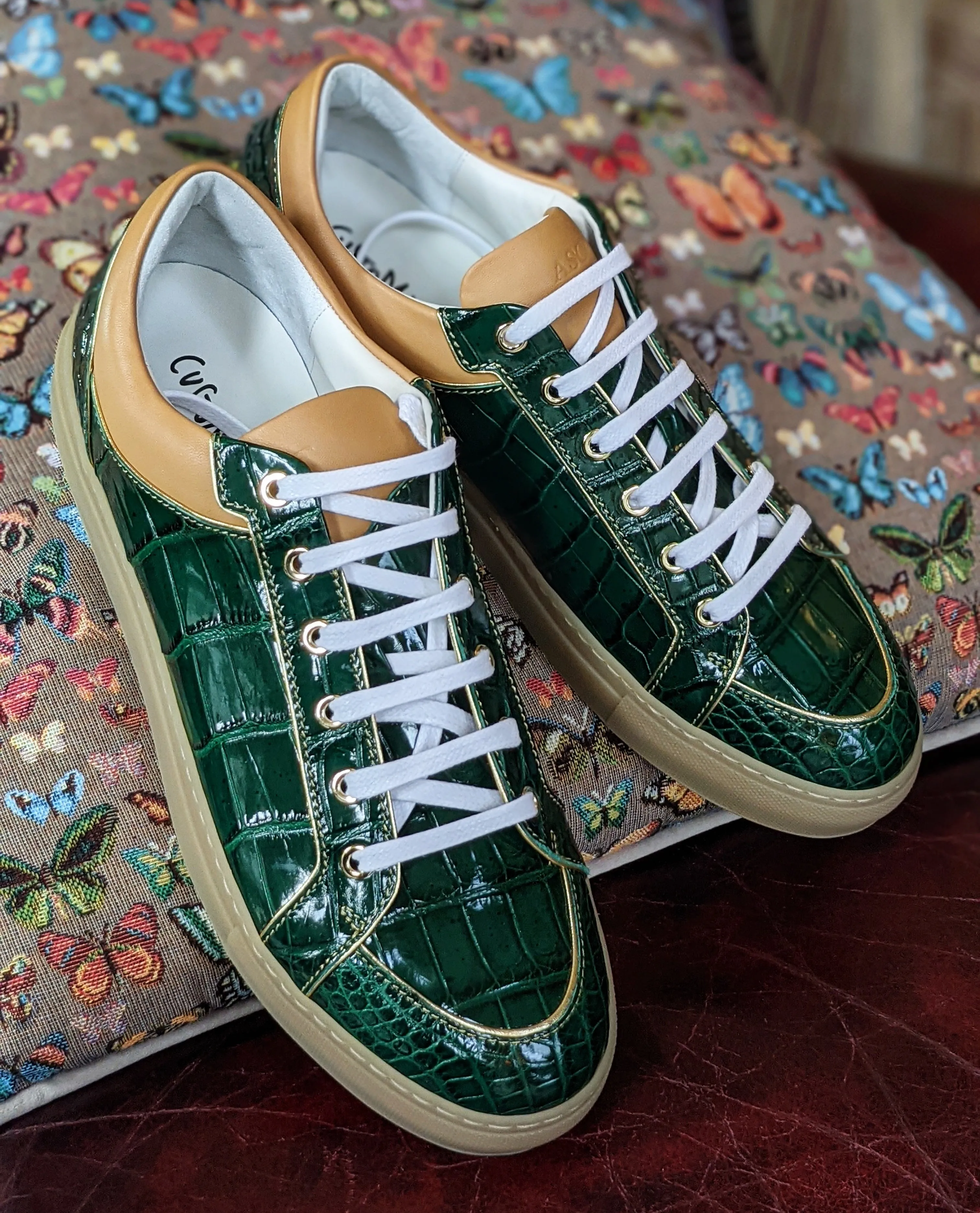 Ascot Sneakers - Emerald Green Alligator