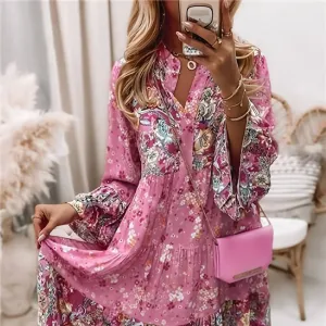 Asley | Printed Boho Dress