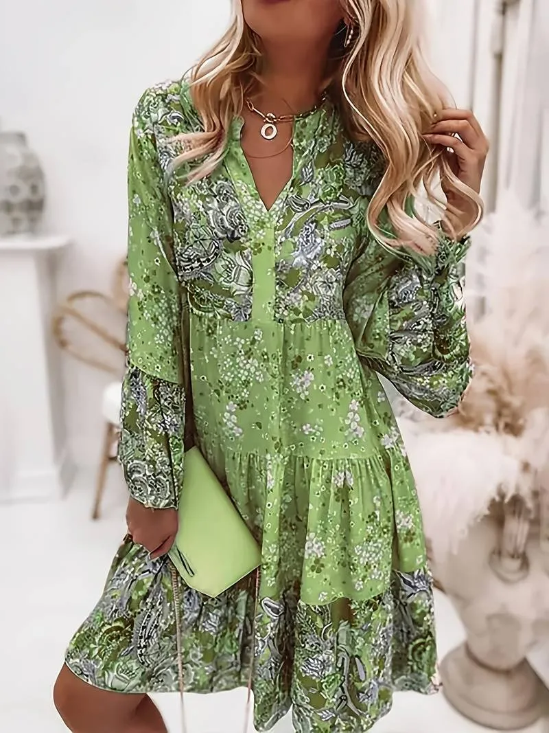 Asley | Printed Boho Dress