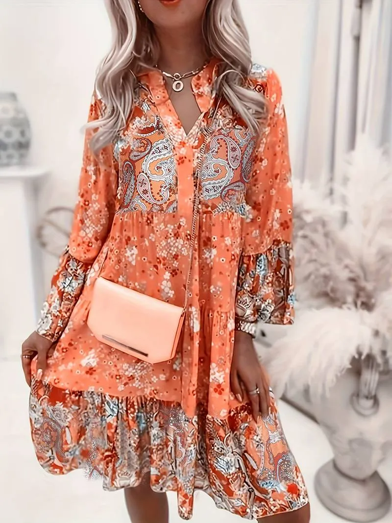 Asley | Printed Boho Dress