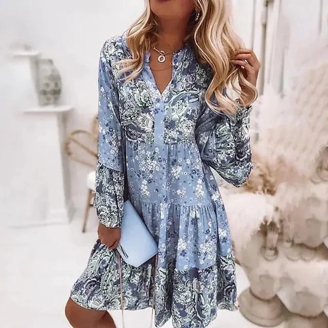 Asley | Printed Boho Dress