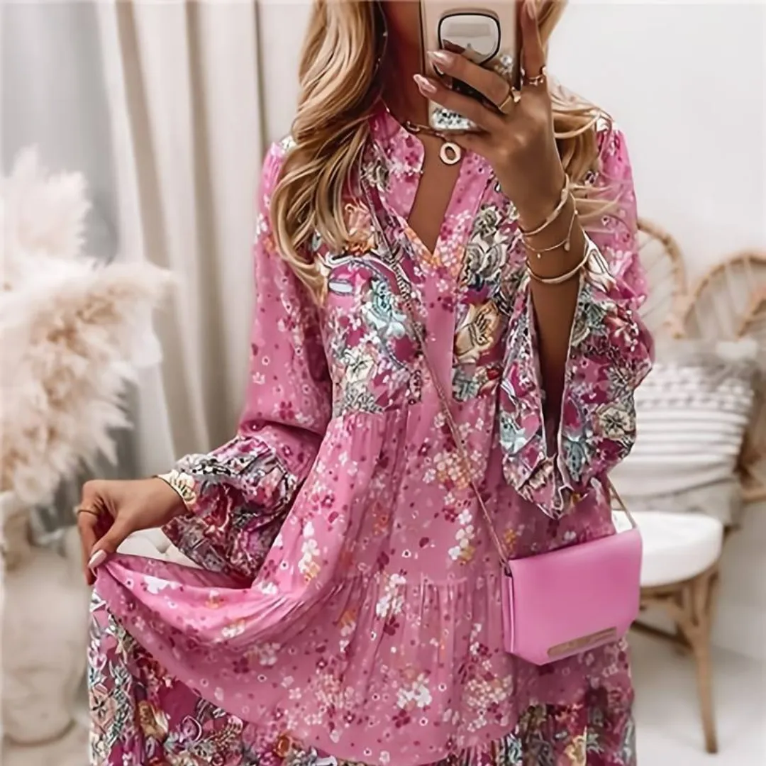 Asley | Printed Boho Dress