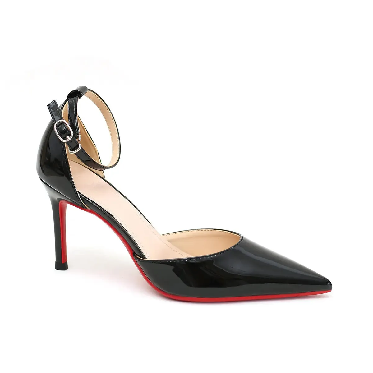 'Aurelia' Pointed Ankle Strap Stiletto Heels