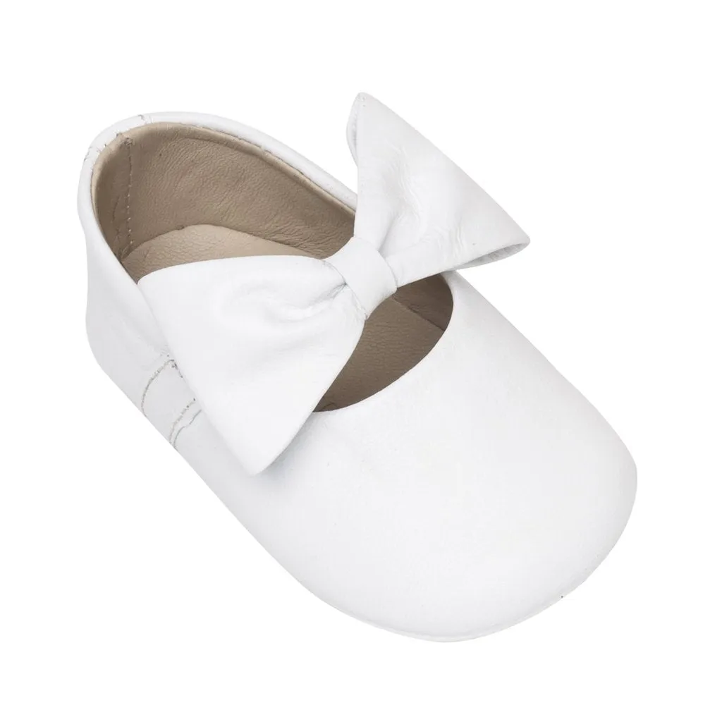 Baby Ballerina with Bow- White