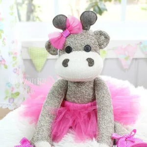 Ballerina Giraffe Sock Doll, Handmade Ballet Doll
