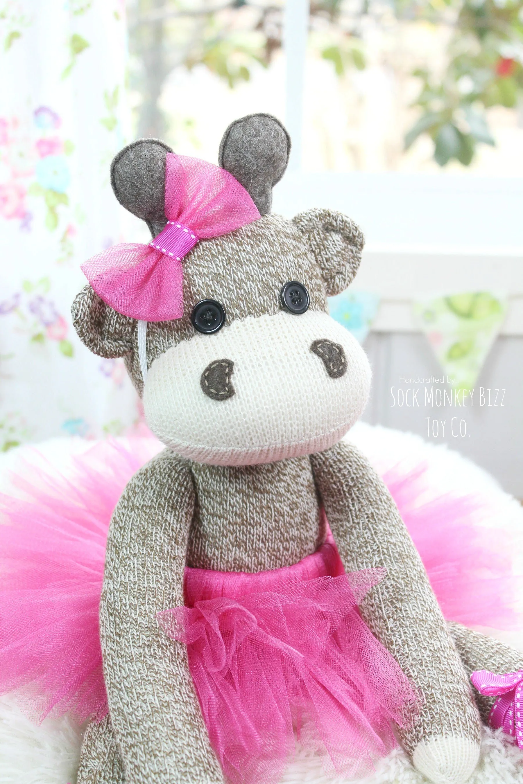 Ballerina Giraffe Sock Doll, Handmade Ballet Doll