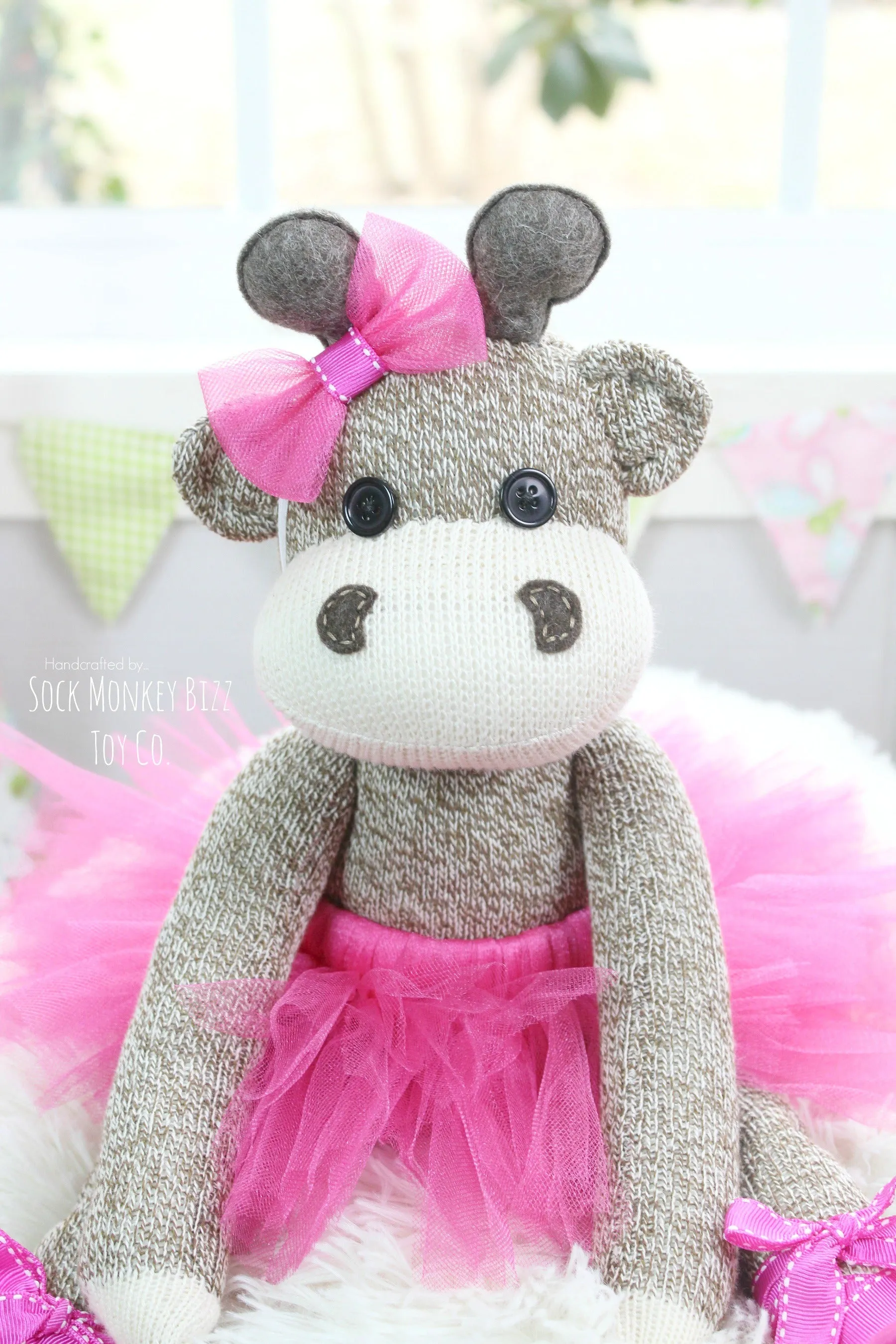 Ballerina Giraffe Sock Doll, Handmade Ballet Doll
