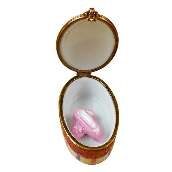 Ballerina on Oval with Removable Toe Shoes